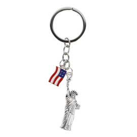 SAFIGLE American Flag Keychains：Statue of Liberty and American Flag Keychain - Metal New York Souvenir Keyring for Independence Day July 4th National Day Women Men Kid Car Pendant Decoration