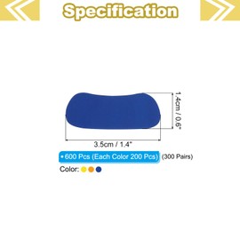 PATIKIL 300 Pairs Sports Eye Black Stickers, Under Eye Black Strips Football Face Stickers Breathable Eyeblack Sticker for Baseball Fans on Game Day, Yellow/Orange/Blue