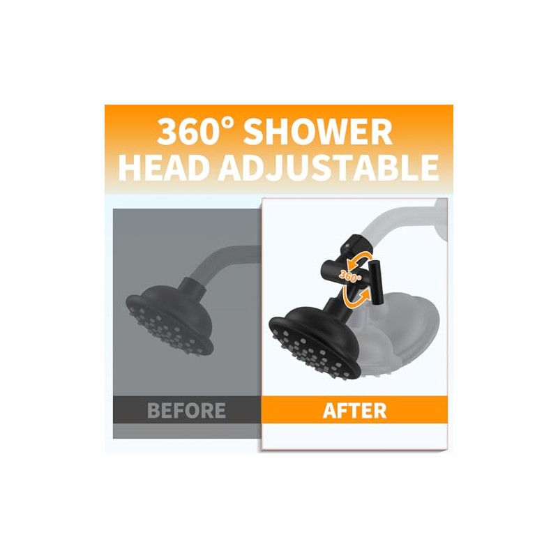 All Metal Shower Head Elbow Adapter, Adjustable Shower Head Extension
