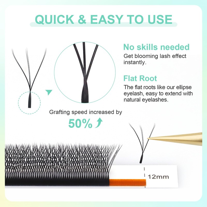 NAGARAKU Matsuec Double 3D Volume Lash, No Fan Required, 6