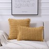 Fancy Homi 2 Packs Mustard Yellow Decorative Throw Pillow Covers