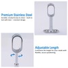 Closet Rod Support, 20Pcs Hollow Zinc Alloy Adjustable Oval Wardrobe