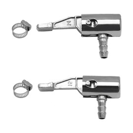 Lssapr 2 Packs 1/4"" Lock On All Metal Air Chuck for Hose Repair Mini Air Compressor Portable Tire Inflator Tire Chuck Pump Replacement Nozzle, Hose End with Barb Connector
