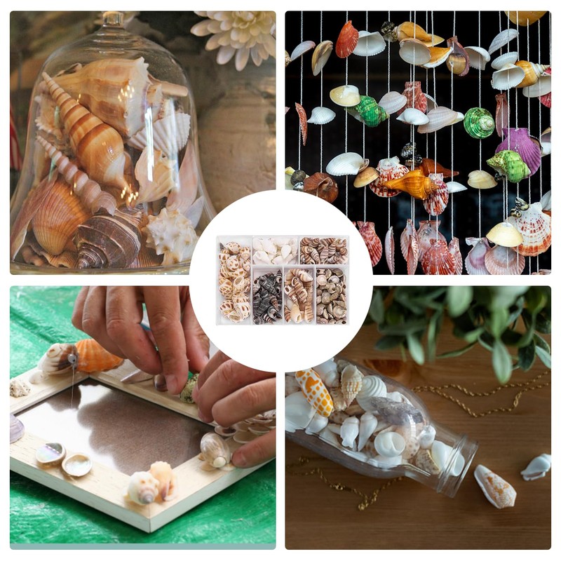 KVBUCC 105 Seashell Decorations, Spiral Shells, Starfish Decorations, Fish Tank