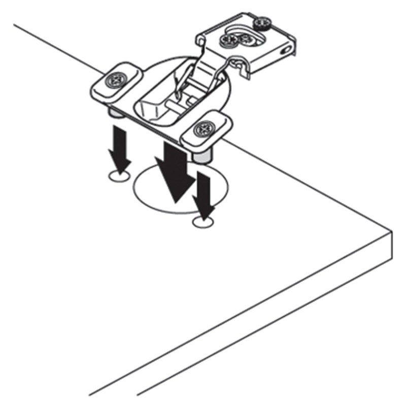 Blum Compact BLUMOTION Hinge (5 Pack), 1/2" Overlay, 105° Opening