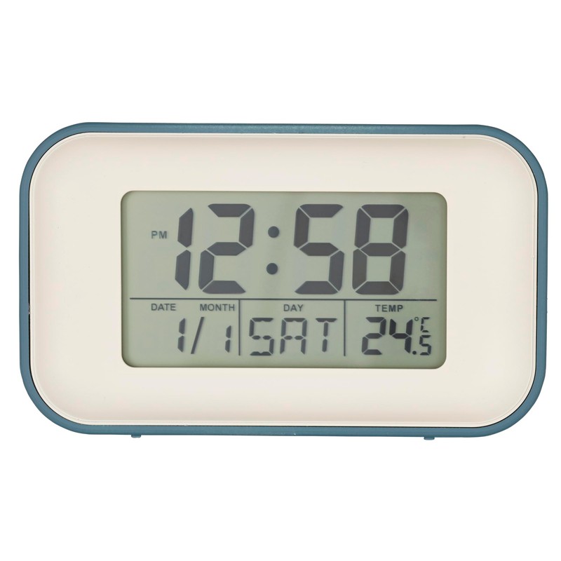 Acctim 15869 Alta blue alarm clock with indoor temperature