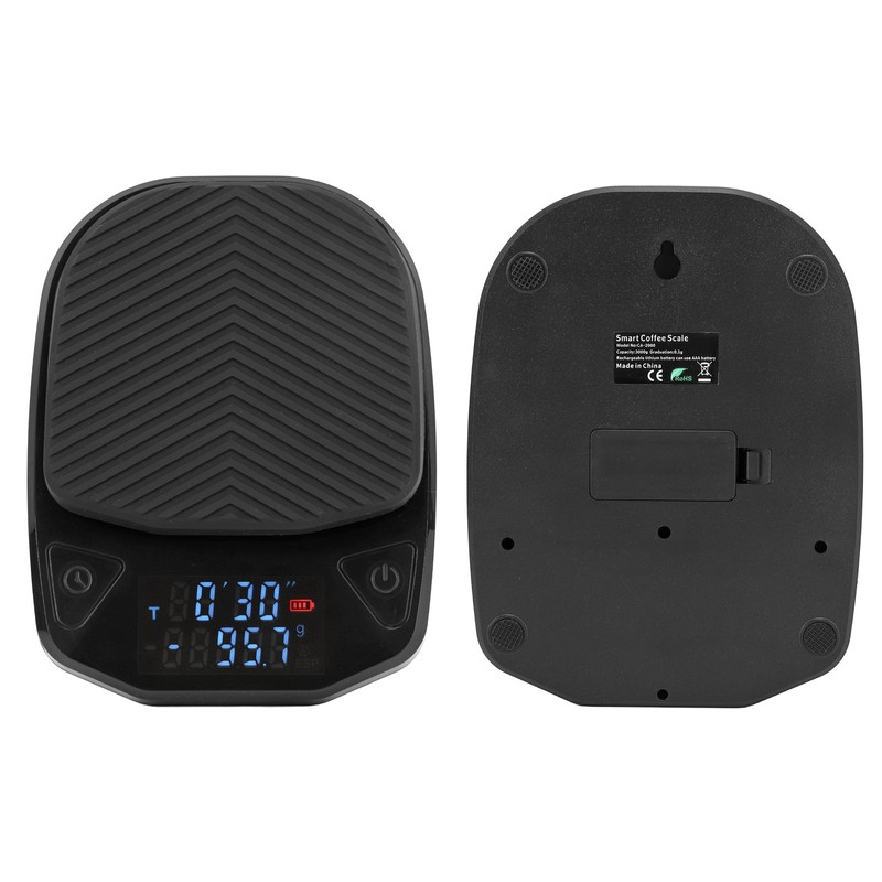 Digital Coffee Scale Rechargeable Clear Display Digital Food Scale with