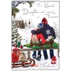 Jonny Javelin Daughter and Fiance Christmas Card Festive Cuddle