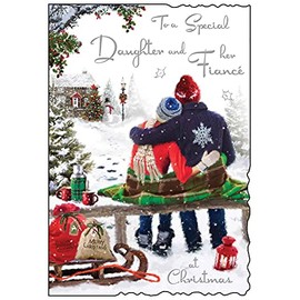 Jonny Javelin Daughter and Fiance Christmas Card Festive Cuddle