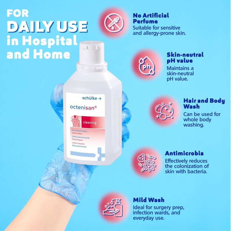 JJH Medical Schulke Octenisan Antimicrobial Body Wash 500ml – Antimicrobial