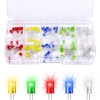 発光ダイオード led 方形チップ 2mm3mm4mm 計100個 五色セット 赤黄青緑白 収納ケース付 明るさ安定 長時間点灯