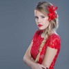 Red Spider Lily Flower Hair Clips,Handmade Lycoris Radiata Flower Hairpin