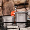 Boundless Voyage Titanium Canteen Mess Kit with Folding Handle Ultralight