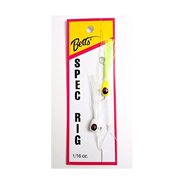 Betts 780-6-32 1/16-Ounce Spec Rig, White and Chartreuse Finish