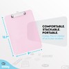 Plastic Clipboard Standard Size Pink, Translucent Low Profile Clip Board,