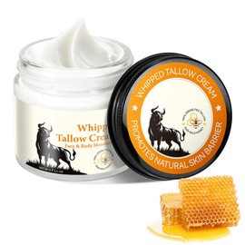 Soleneva Beef Tallow and Honey Balm for Skin, Organic Beef Tallow Cream for Face & Body, Deep Nourishing Moisturising Cream Face with Honey, Face Cream for Dry Skin, Anti Ageing Skincare