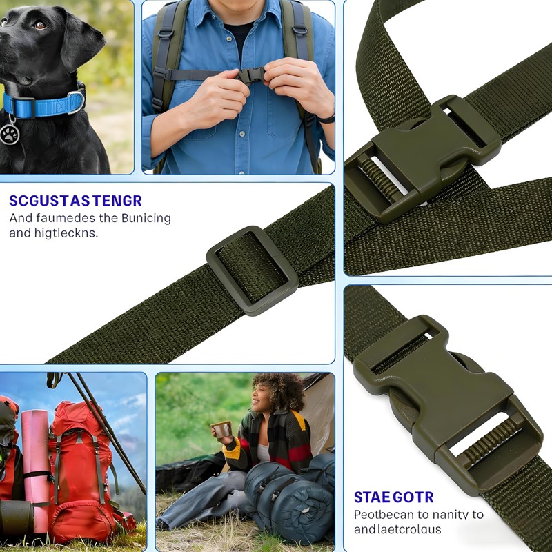 YinzPlus Army Green Side Release Buckles for 1 Inch Width