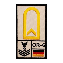 Café Viereck ® Bootsmann German Army Rank Patch with Rank - Embroidered with Velcro - 9.8 cm x 5.6 cm