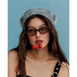 JUDOO Retro Oval Sunglasses for Women Men Small Face Cat Eye Glasses 90s Vintage Style, Tortoise/Brown, Small