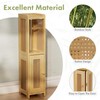 AmazerBath Toilet Paper Holder Cabinet, Bamboo Toilet Paper Holder Stand