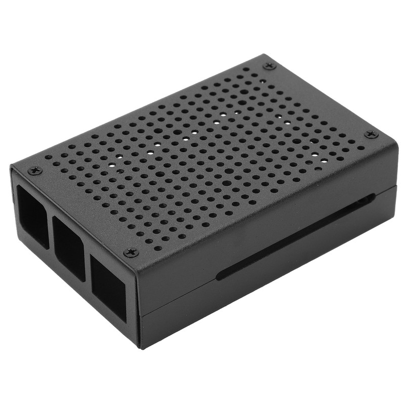 For Raspberry Pi 4B Aluminum Alloy Case MultiHoles Protective Cooling