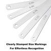 HARFINGTON 5 Blades Metric Steel Feeler Gauge Set, 0.4mm-0.6mm Thickness