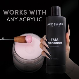 Chaun Legend EMA Monomer - Professional Acrylic Nail Liquid, 16 Fl Oz