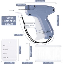 6006 piezas de ropa ropa etiqueta accesorio de ropa etiqueta aplicador máquina de 2 pulgadas sujetadores de plástico estándar púas ropa etiqueta tamaño nombre estilo etiquetas agujas de acero (gris)