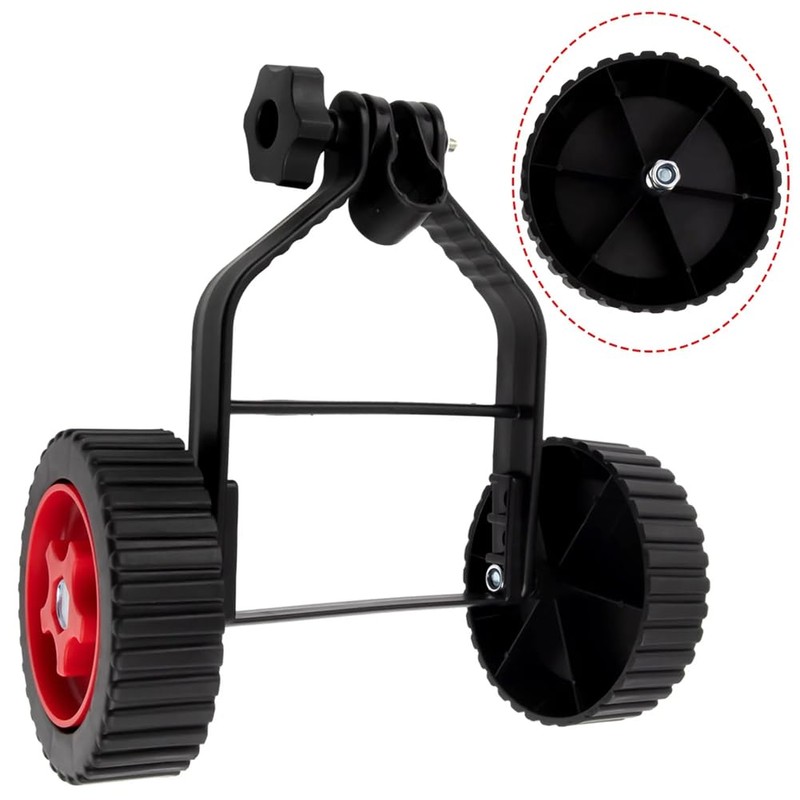 Poggapp Lawnmower Wheel Universal Lawnmower Set with Stabilisers Adjustable Lawn