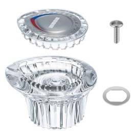 Enhon 1 Pack Shower Knob Handle Kit Compatible with Moen 96797 Chateau Collection, Replacement Faucet Handle Kit for Bathroom Tub and Shower, Include Screws, Chrome Knob Insert