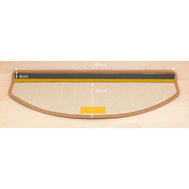 Kettelservice-Metzker Shaggy Venus Stair Mat, Semi-Circular, Available in 10 Colours, Single