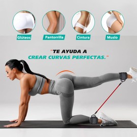 Gikoo Ligas de Resistencia para Ejercicio, Ligas para Ejercicio para Glúteos con Puños, Ligas de Resistencia de 60 Libras Apilable Ejercicio, Equipo de Ejercicio de Piernas y Glúteos.(3 Colores)