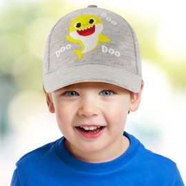 Nickelodeon Gorro de béisbol para niños de 2 a 4 años, diseño 3D de tiburón bebé, Gris, 2-4 Años