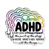 (3Pcs) ADHD Stickers Funny Sarcastic Quote Humor Motivational Inspirational Gifts