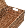 happimess BSK2000A-3SET Sandrine Classic Farmhouse Handwoven Hyacinth Wicker Storage Baskets