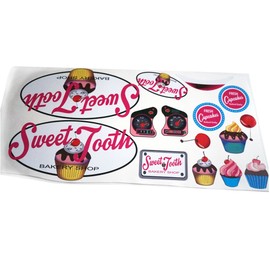 Toy Restore Replacement Decals Fits Little Tikes 30th Anniversary Cozy Coupe Cupcake Bakery Set