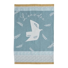 Coucke Printed Jacquard Cotton Tea Towel L'ENVOLEE POETIQUE 50 x 75 cm