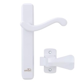 Wright Products - Bayfield Surface Lever Mount Latch for Screen and Storm Doors, Black (Transitional, White)