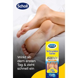 Scholl Active Repair K+ Circular Ointment 25 ml - with 25% Urea and Keratin - Regenerates Skin Damage - Against Dry and Cracked Heels - Works from Day 1
