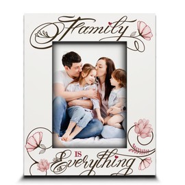 BELLA BUSTA-Family Is Everything Picture frame-Present for Mom, Dad, Grandma,Grandpa, Grandparents-UV Print (5x7 VERTICAL)