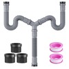 Oblectatio Double Sink Drain Kit - Flexible 1-1/2 & 1-1/4