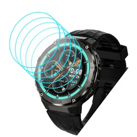 Futanwei [5 Pack] for Gloryfit Military Smart Watch T10 Screen Protector Tempered Glass Film [9H Hardness] [Anti-Scratch] [Anti-Fingerprint] [Bubble Free] Screen Protector for Gloryfit T10 Smartwatch