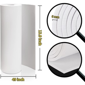 3-Pack 6mm EVA Foam, MEARCOOH White EVA Foam Cosplay, Premium EVA Foam Roll, 13.9" x 59" High Density 86kg/m3 for Cosplay Costume, Crafts, DIY Projects (3PCS 6mm White)