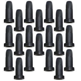 20Pcs Caster Socket Sleeve Round Inserts Caps, Anti-Slip Mounting Stem Sockets Replacement for Office Chair Wheels Stopper Swivel Caster, Black