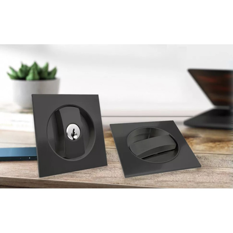 ccjh Invisible Durable Door Locks Handle with Keys for Sliding