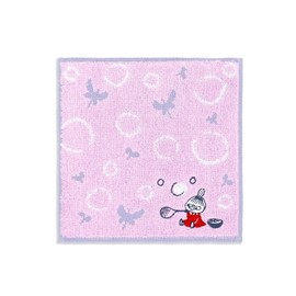 MOOMIN 47-0330065 Shabondama Towel Handkerchief, Pink, Little My Small, Full Fee Cotton, Approx. 7.9 x 7.9 inches (20 x 20 cm)