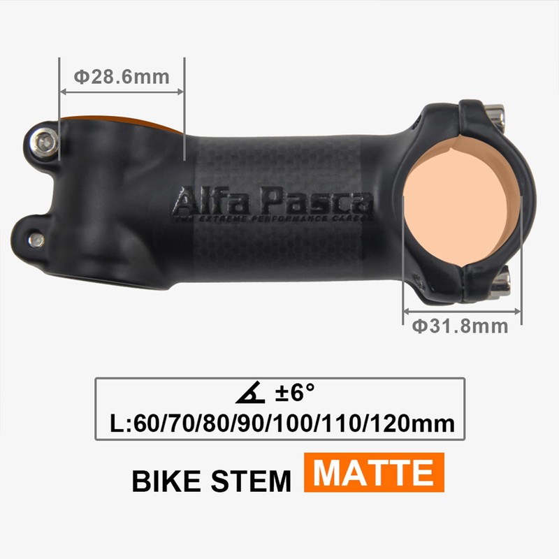 Alfa Pasca Carbon Stem 31.8 mm 6 Degree Bicycle Stem