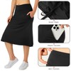 Women Midi Knee Length Skorts Skirts with Zipper Pockets,26" Knee