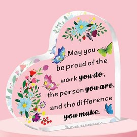 QMVMV Colleagues Gifts Acrylic Plaque Retirement Gifts for Women Leaving Gifts For Colleagues Teacher Thank You Colleagues Gifts Inspirational Gift Office Coworker Gifts