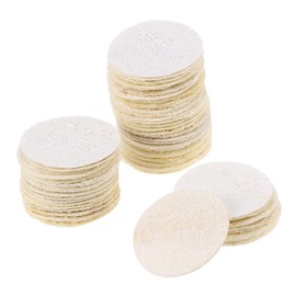 Ipetboom 50 Pcs Loofah Pads Reusable Makeup Remover Facial Wash Pads for Gentle Cleansing Exfoliating Sponges for All Skin Types for Travel Daily Use